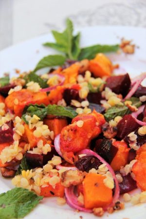 Turkish Warm Lentil Salad Recipe www.compassandfork.com