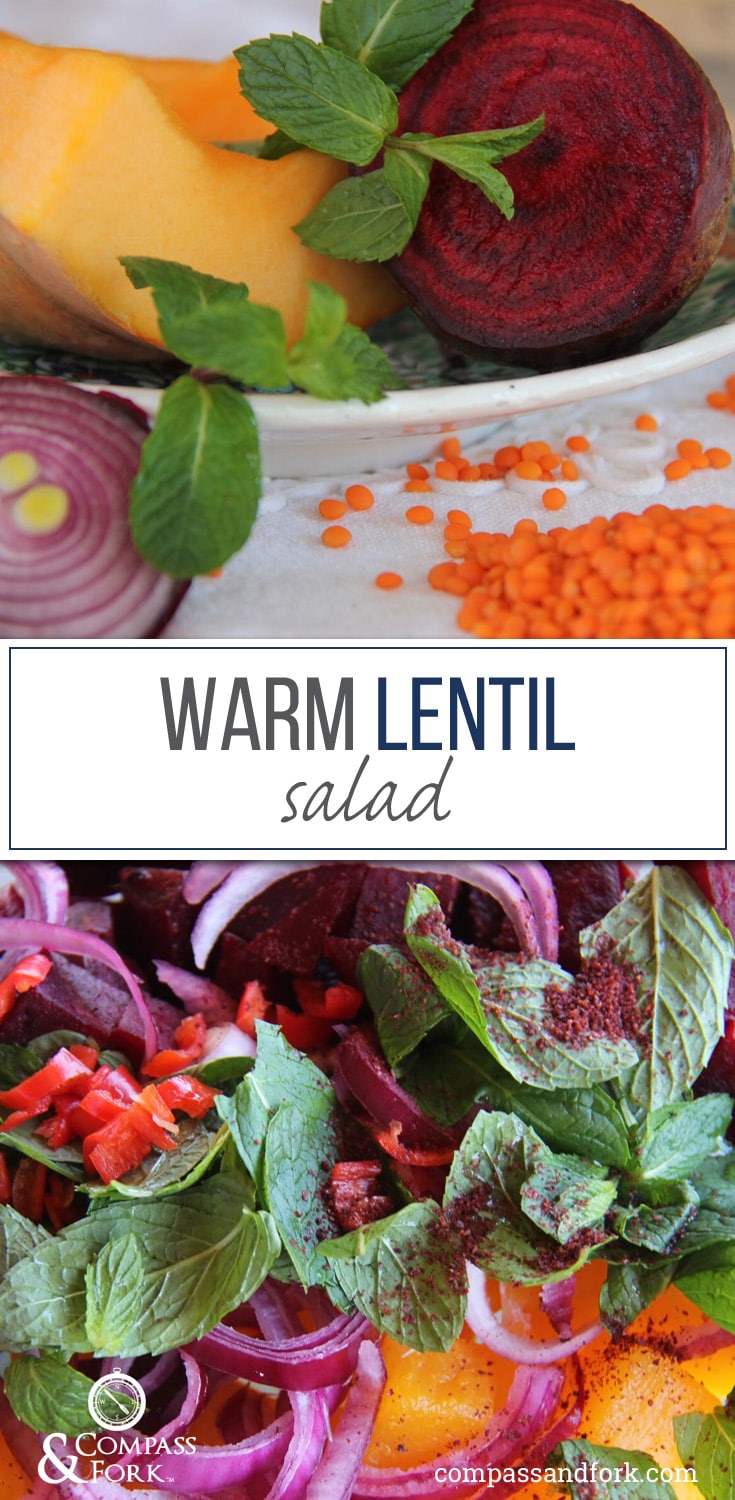 Turkish Warm Lentil Salad www.compassandfork.com