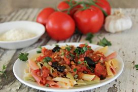 12 of the Most Popular Vegetarian Recipes from Around the World Penne Puttanesca | Italy www.compassandfork.com