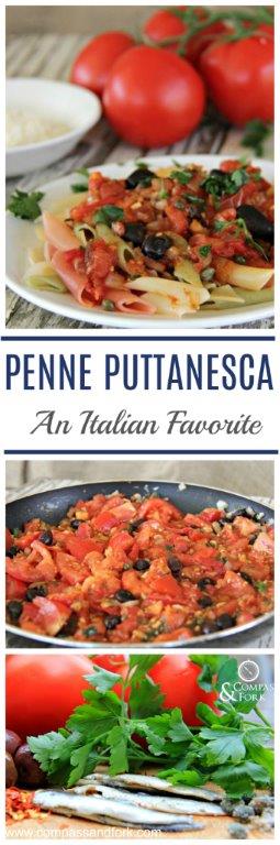 Penne Puttanesca, An Italian Classic, easy to make and fantastic! www.compassandfork.com