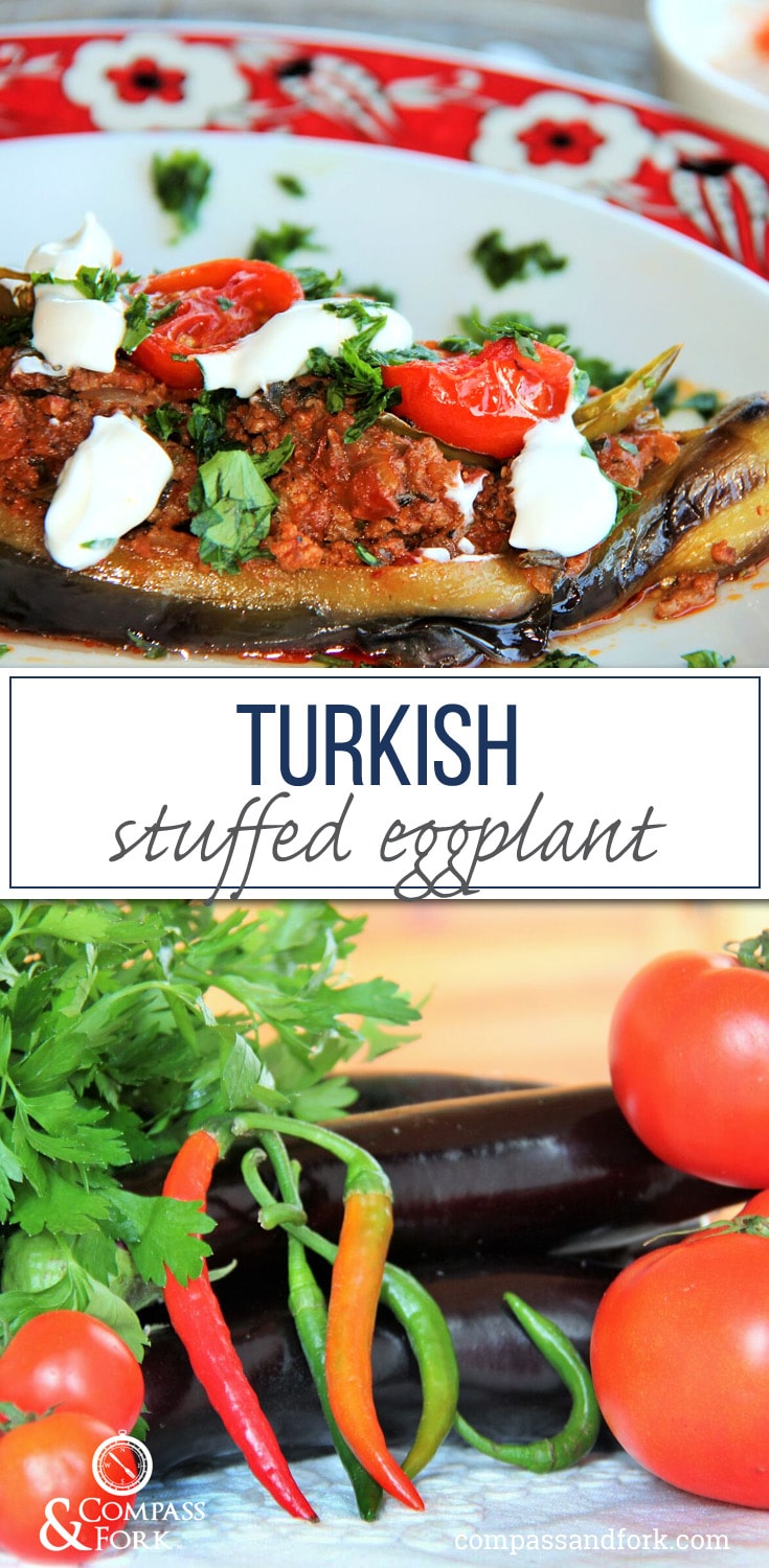 Turkish Stuffed Eggplant www.compassandfork.com