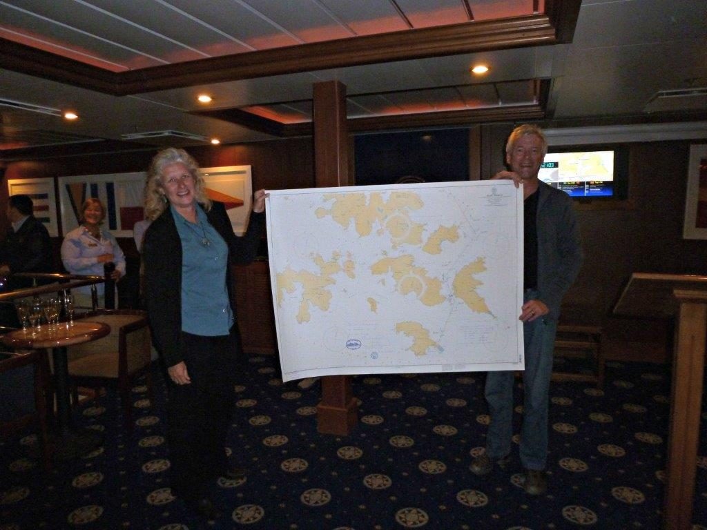 Navigation Chart from Cruising Ushuaia to Punta Arenas aboard the Via Australis www.compassandfork.com