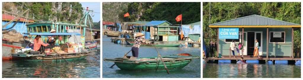Cruising Spectacular Halong Bay in Luxury Paradise Found Cua Van Floating Fishing Village www.compassandfork.com