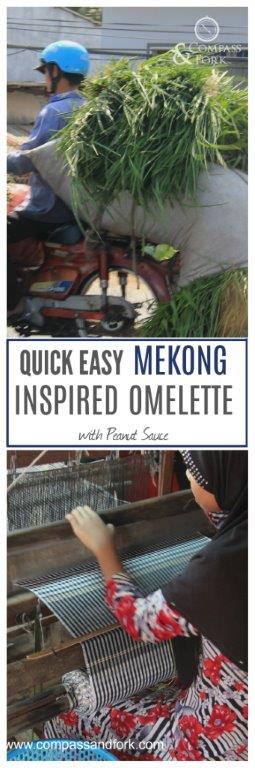 Quick Easy Mekong Delta Inspired Omelette with Peanut Sauce www.compassandfork.com