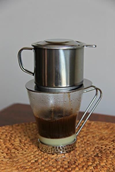 Then the coffee - How to easily make genuine Vietnamese Coffee www.compassandfork.com
