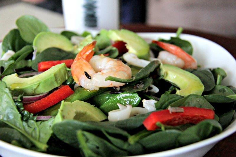 Colorful Grilled Seafood Salad with Wild Rice