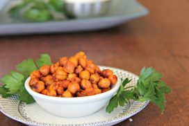 Serving - Roasted Chickpeas the Ultimate Healthy Snack www.compassandfork.com