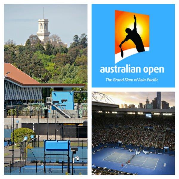 Tennis Collage spotlight on marvelous melbourne world best for sport www.compassandfork.com