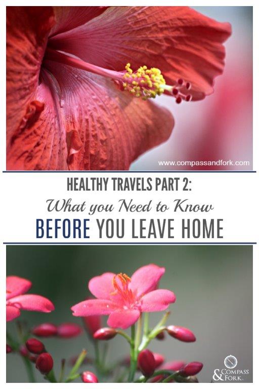 Healthy Travels What You Need to Know Before You Leave Home A few simple things you can do before you leave. www.compassandfork.
