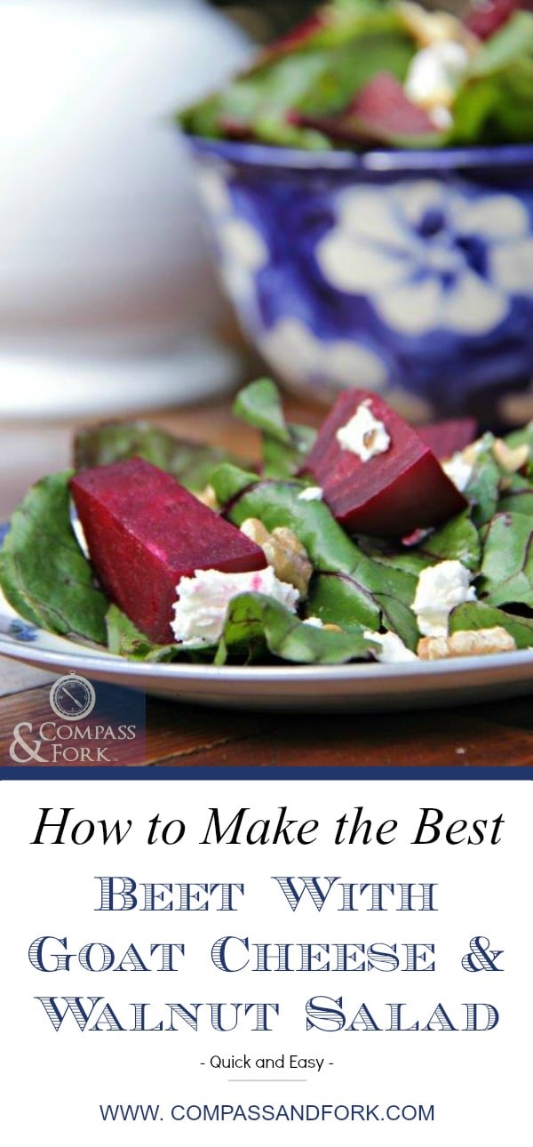 How to Make the Best Beet with Goat Cheese and Walnut Salad www.www.compassandfork.com