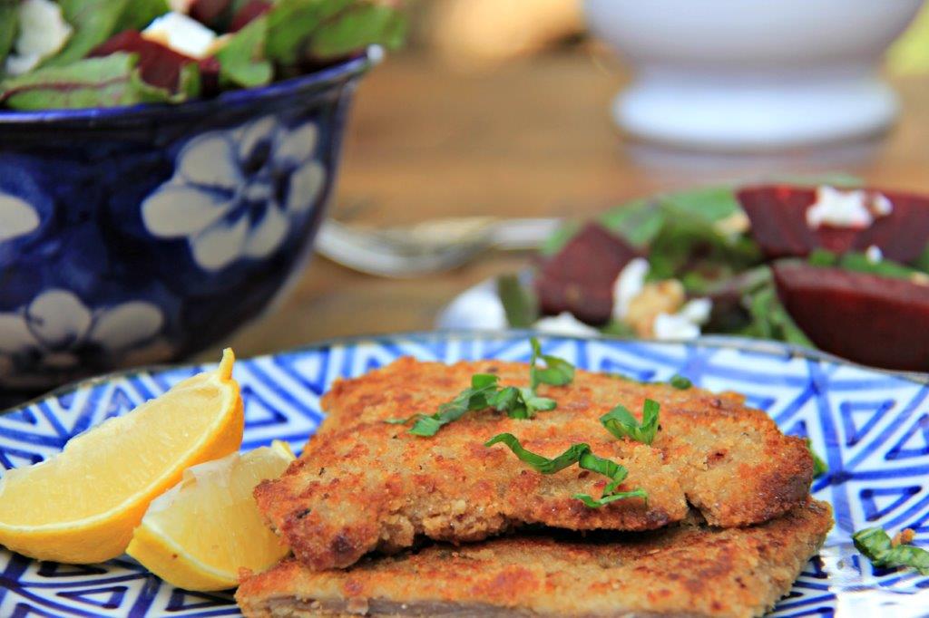Easy entertaining with a menu of authentic food from Uruguay- Golden veal milanesa www.compassandfork.com