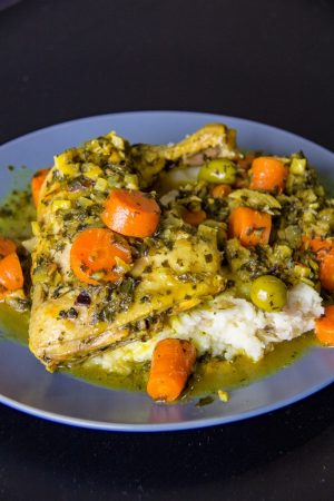 An Easy Authentic Moroccan Chicken Tagine Recipe www.compassandfork.com