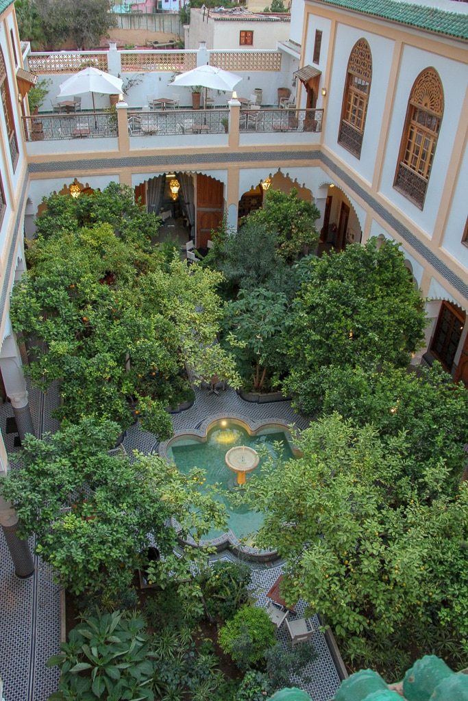 Where to stay in Fez- Courtyard at Palais Amani